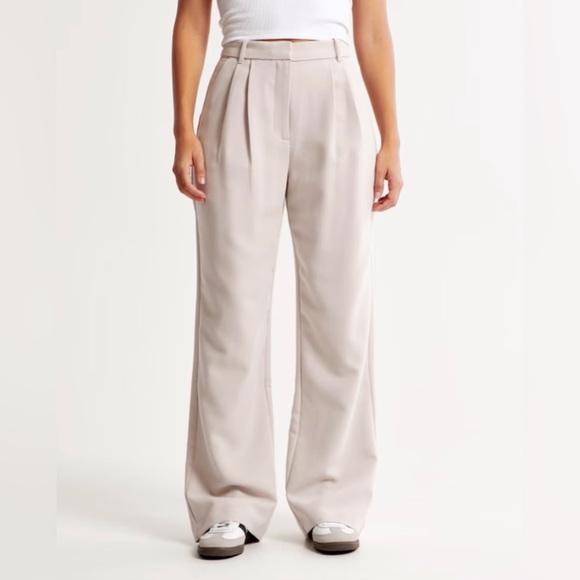 Abercrombie & Fitch Pants - Abercrombie Curve Love Sloane Tailored Wide Leg Pant